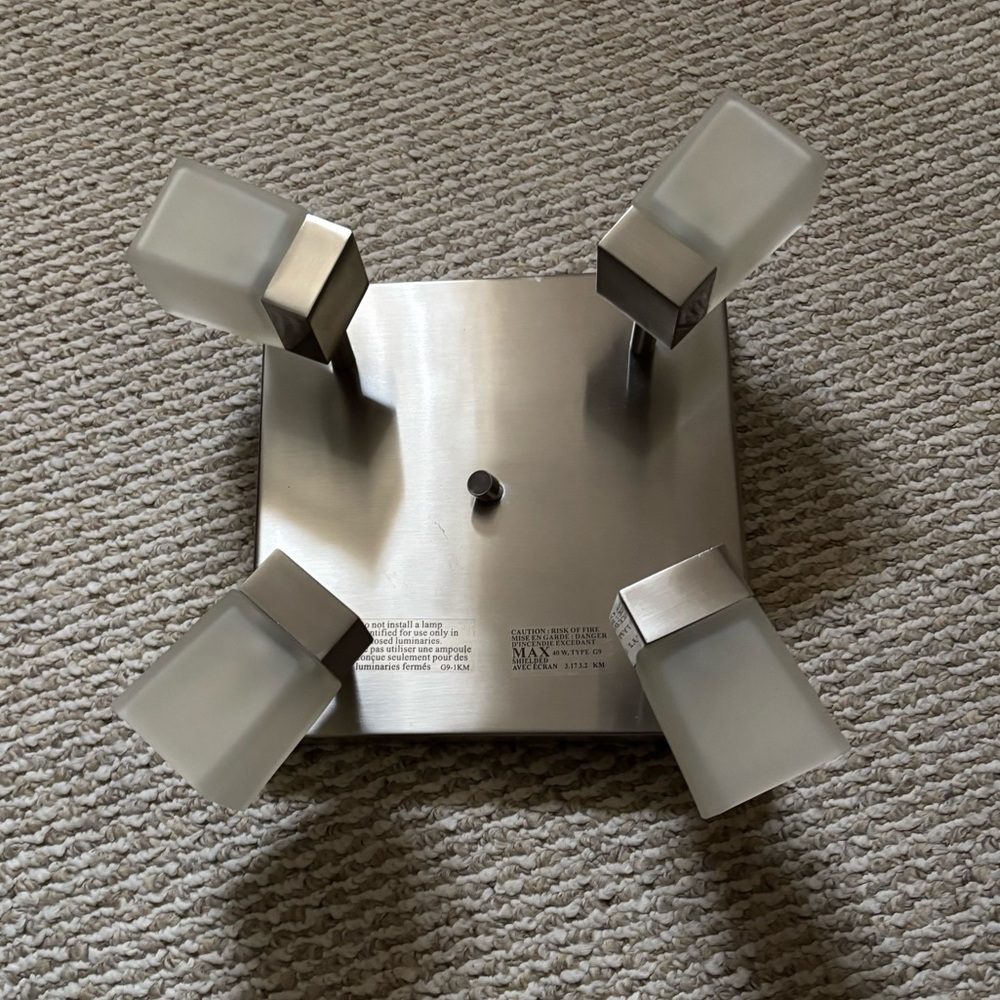 Modern Silver Ceiling Light Fixture